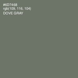 #6D7468 - Dove Gray Color Image